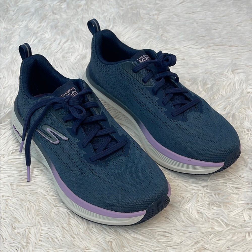 Skechers Blue and Purple Sneakers with Mesh Upper and Cushioned Sole SIZE 7.5